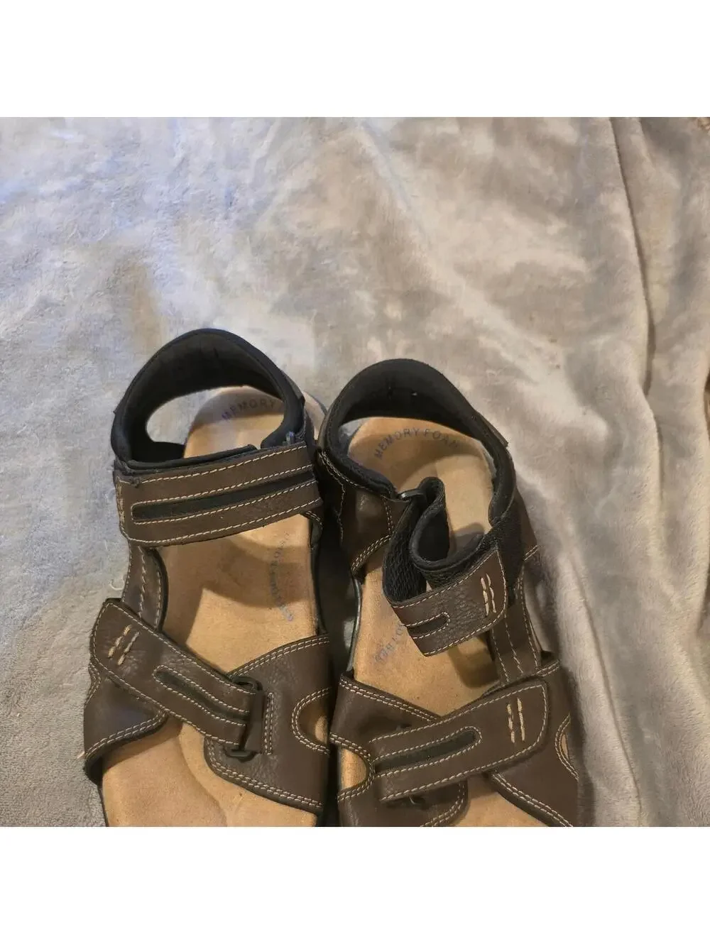 Brown leather dockers sandals size US 11 #birkenstock #comfort